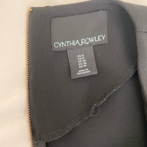 CYNTHIA ROWLEY Black short sleeve dress - Picture 5 of 6